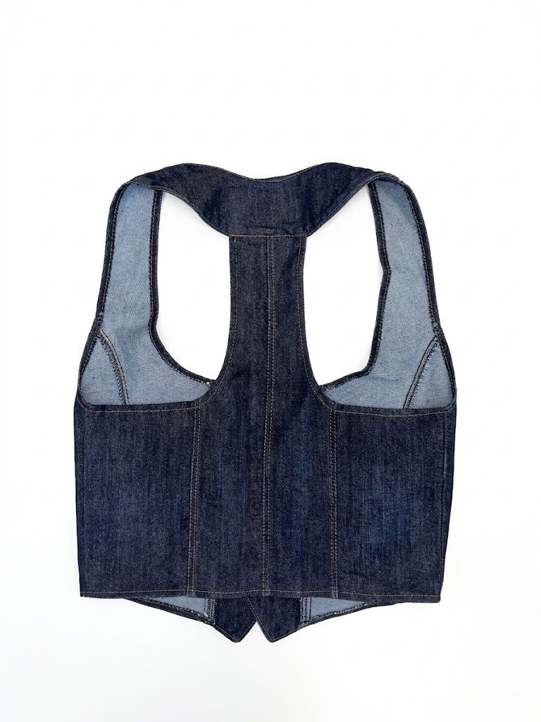 Sleeve-Less Jeans Jacket