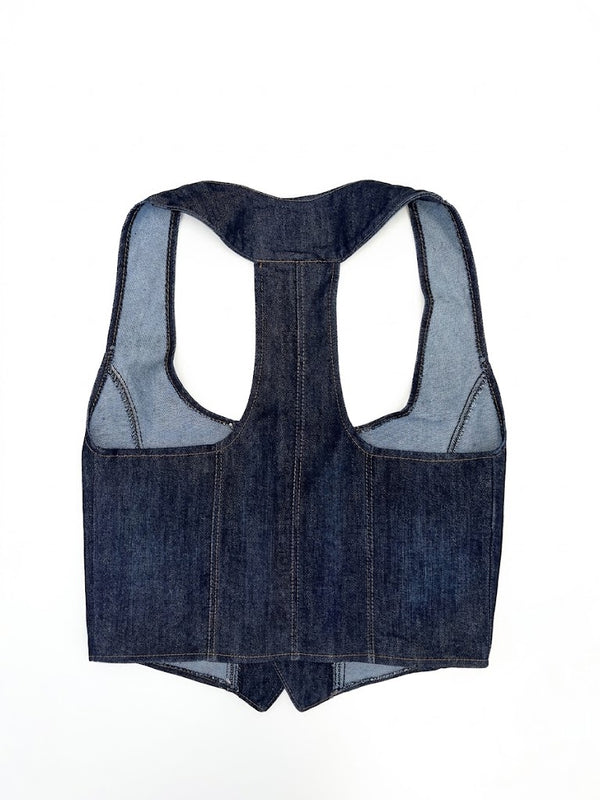 Sleeve-Less Jeans Jacket